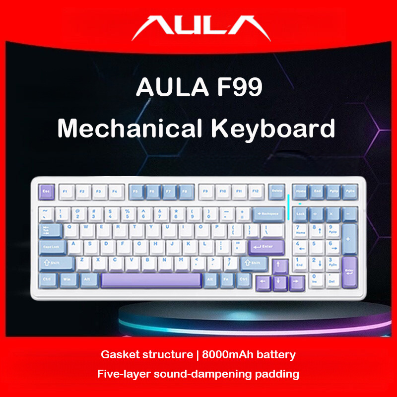 Gaming Keyboard Nearby - AULA F99 Mechanical Keyboard Triple Mode