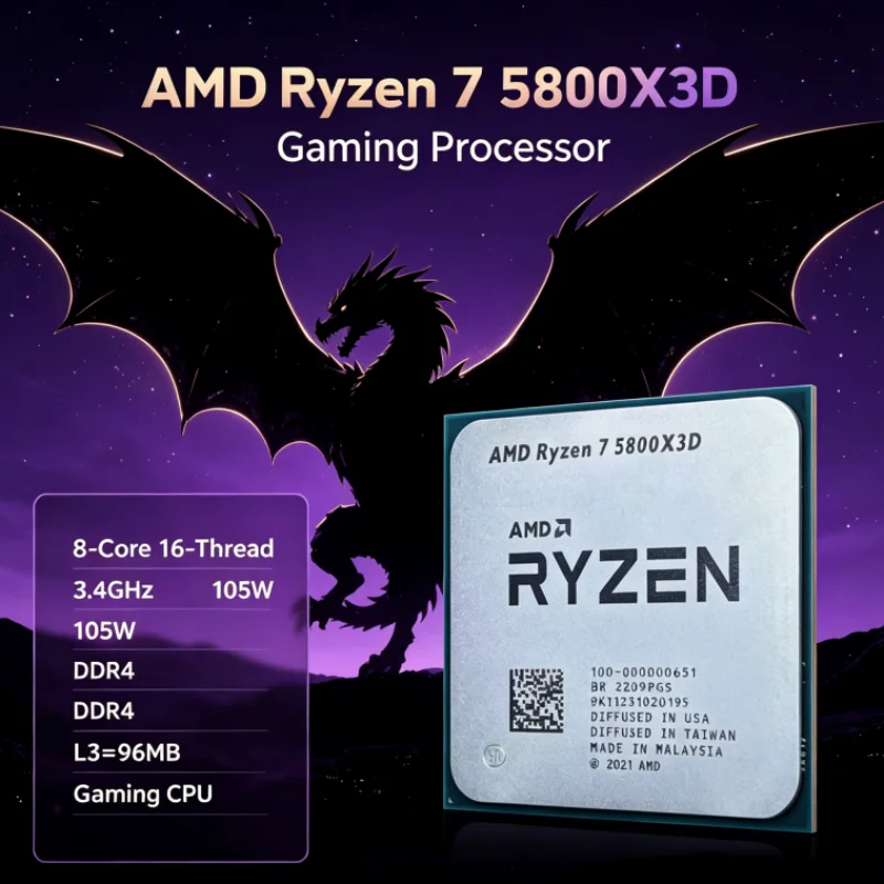 AMD R7 5800X3D 96 MB 8-Core 16 - огляд і ціна Amd Cpu Ryzen 7