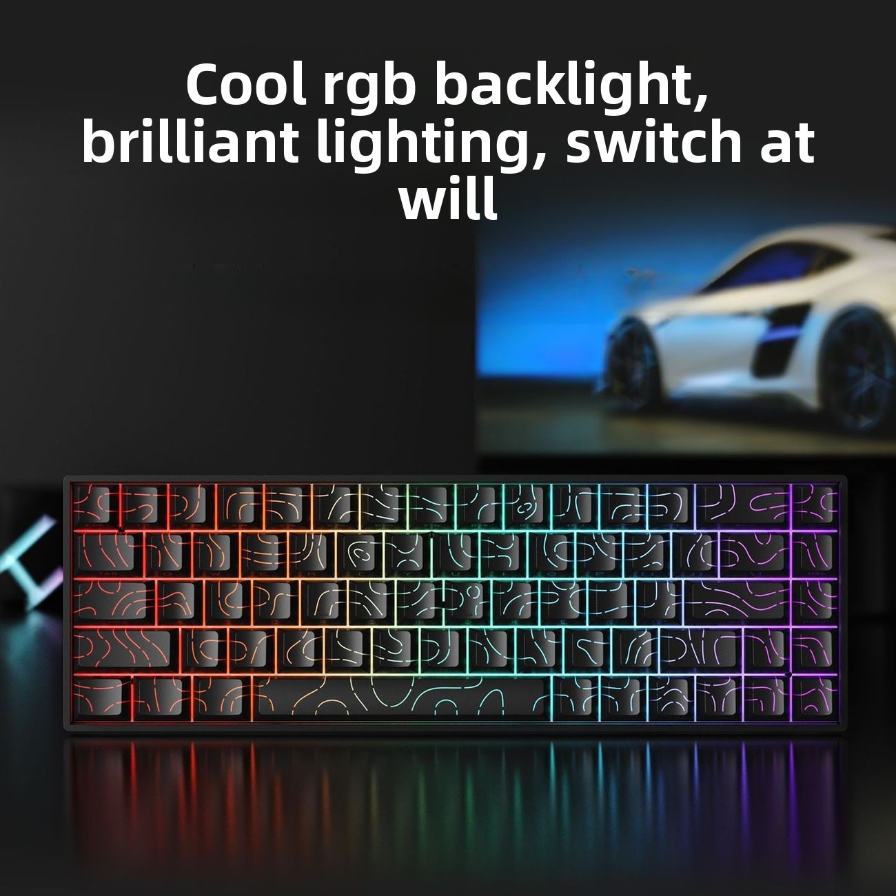 Teclado 60% Wireless Bluetooth - огляд і ціна Gaming Keyboard Hot Swappable