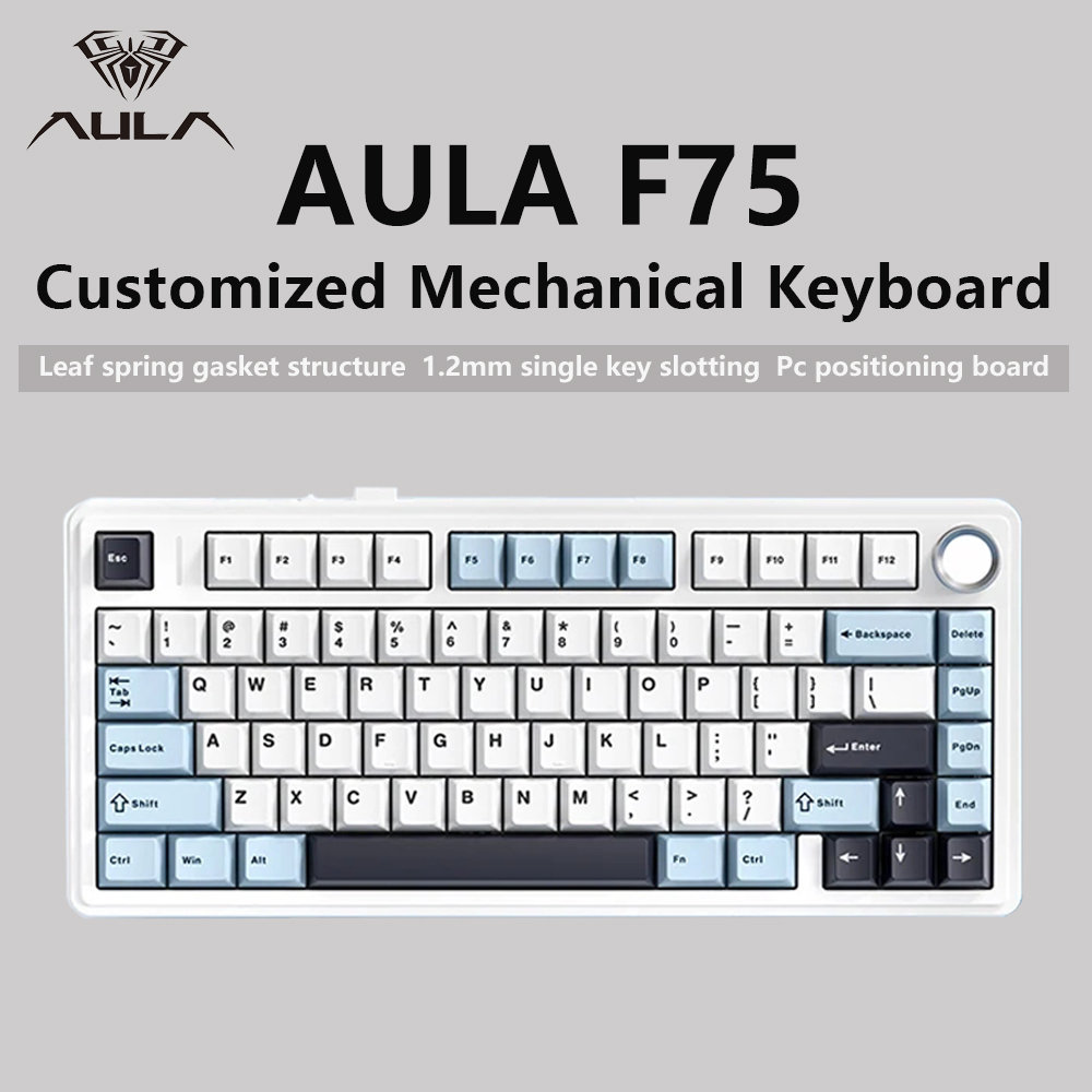 AULA F75 2.4G Wireless/Bluetoo - огляд і ціна Keyboard Gaming Blue Switch