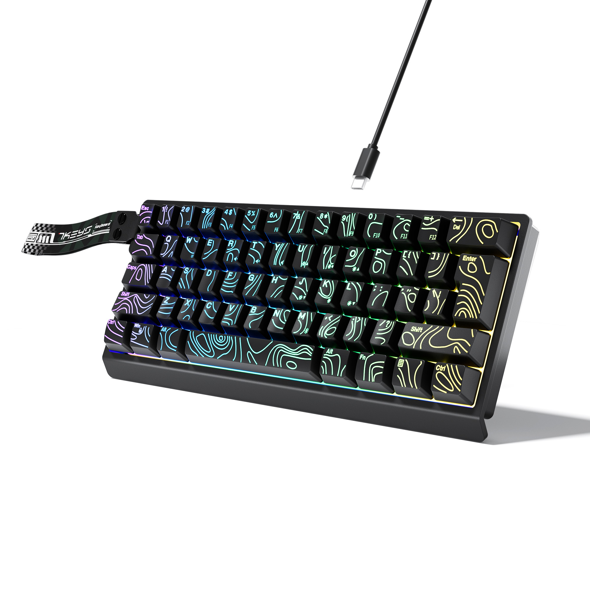 60% Compact Wired Keyboard wit - огляд і ціна Keyboard Gaming Blue Switch